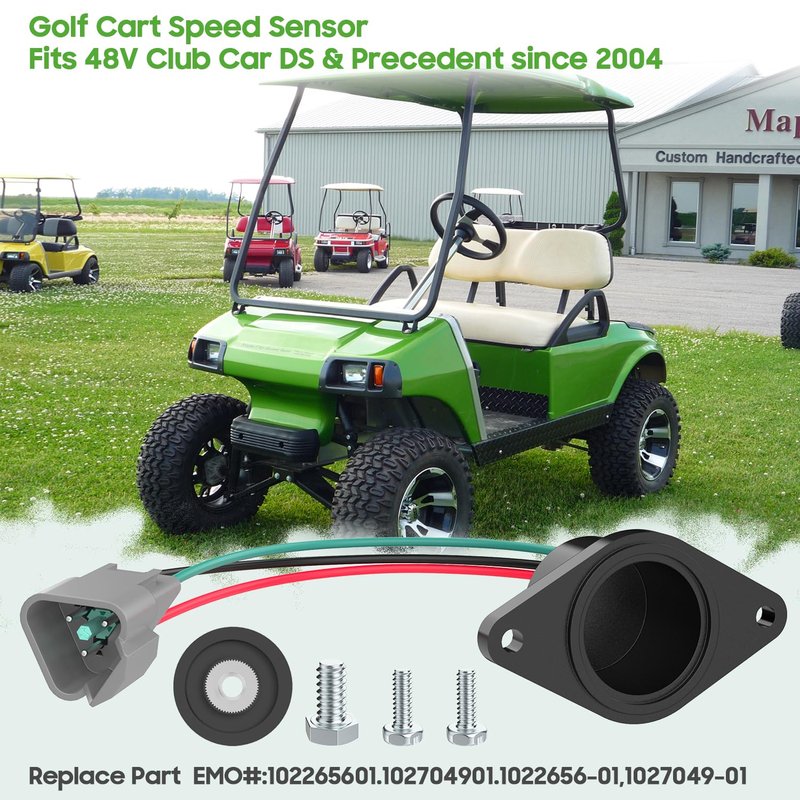 10L0L Golf Cart IQ Speed Sensor with High Speed Magnet for Club Car DS & Precedent 2004+ 48V Electric Carts, Fits ADC Motor, Replaces OEM 102704901 102265601, Easy Install