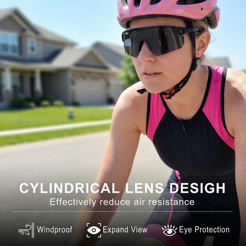 BangLong Lightweight Polarized Sports Sunglasses for Men Women, UV400 Protection Wrap-Around Sunglasses for Running Cycling Baseball Fishing