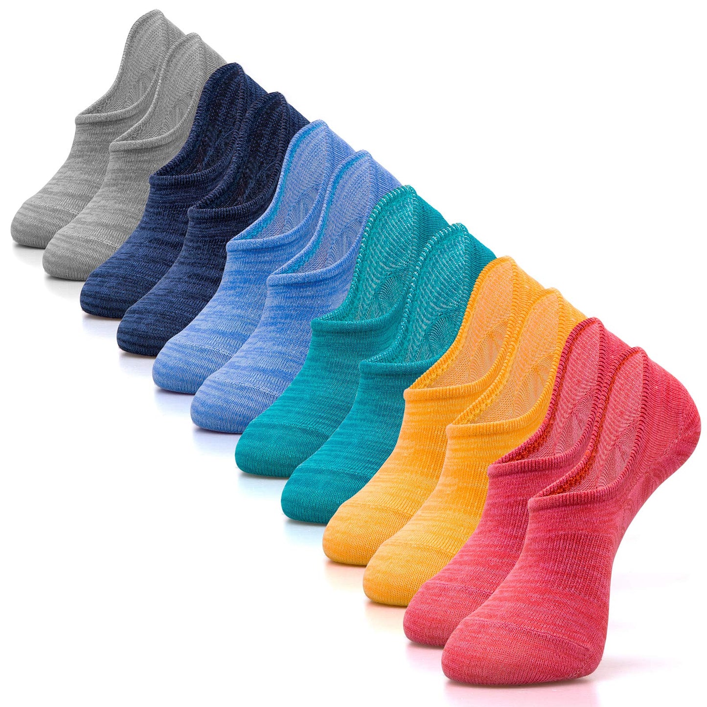 IDEGG No Show Socks Women & Men Low Cut Ankle Short Anti-slid Athletic Running Casual Invisible Liner Socks