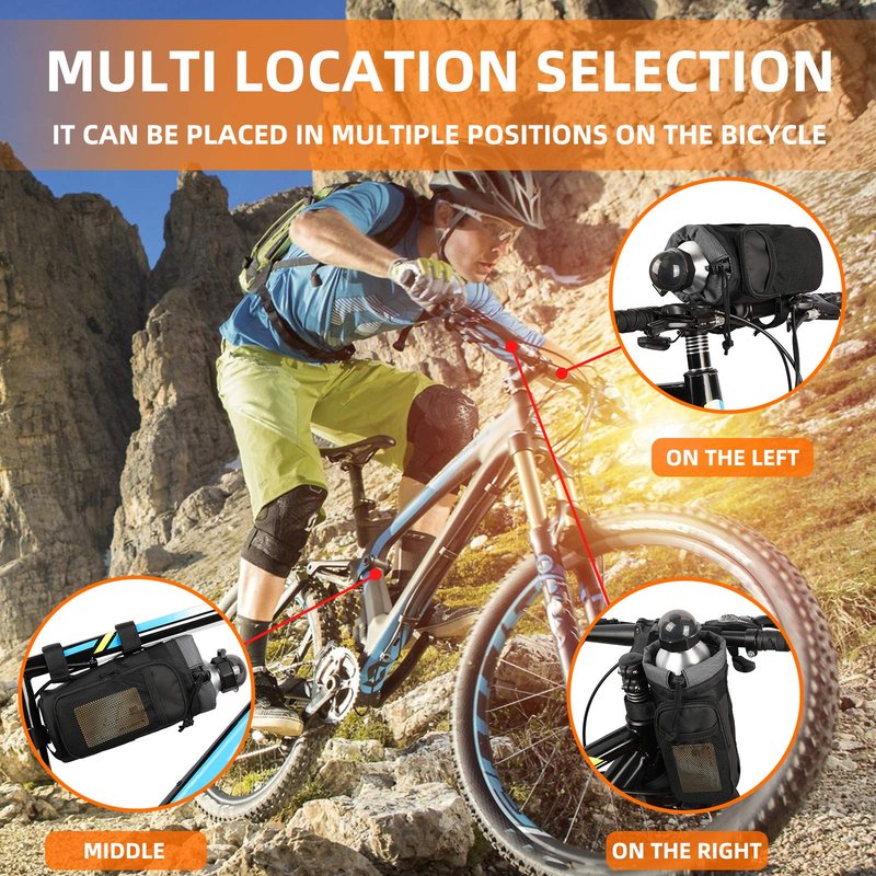 VENFOREST Bike Handlebar Bag Lightweight Waterproof Front Frame Storage Top Tube Bikes Pouch Large-Capacity Front Pack for Road Mountain Bicycle Outdoor Cycling Travel