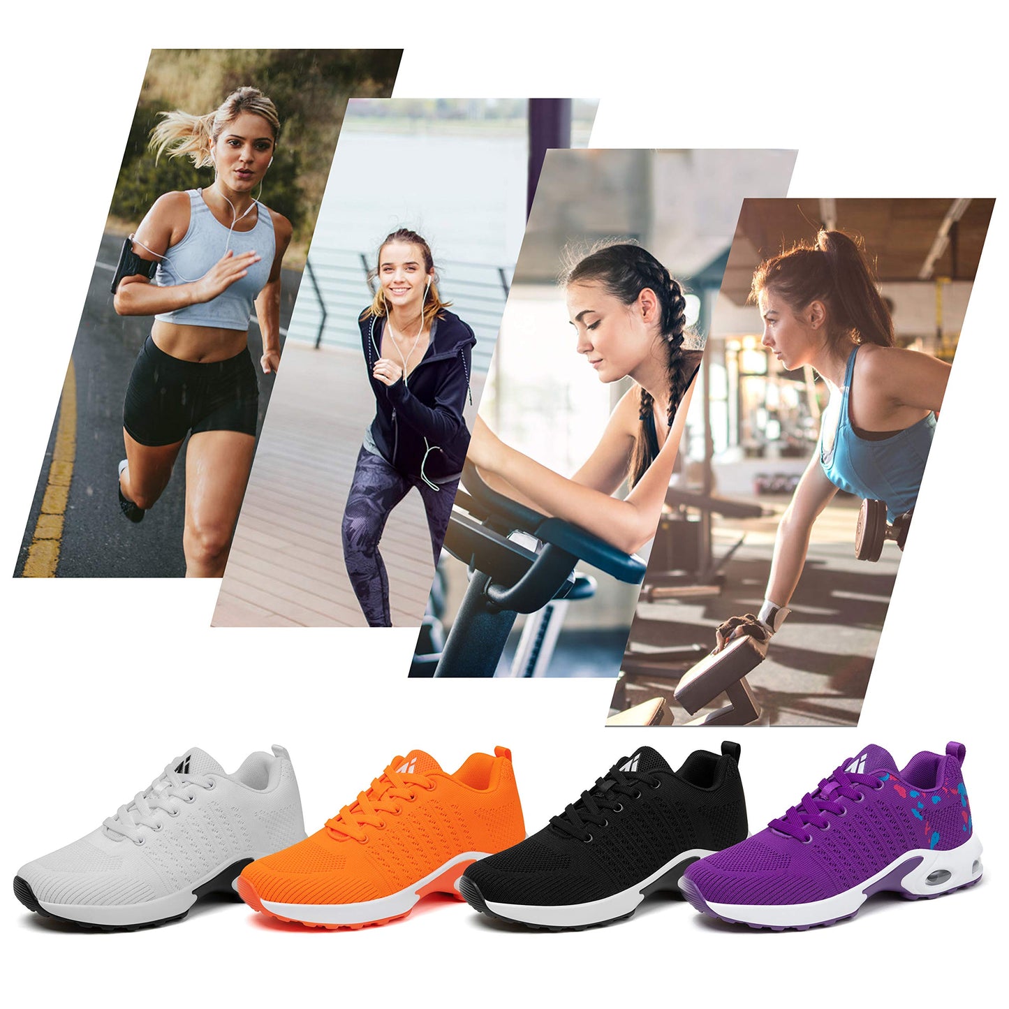 Mishansha Running Shoes Womens Lightweight Comfortable Breathable Athletic Sport Air Cushion Fitness Gym Jogging Sneakers 9.5 Orange