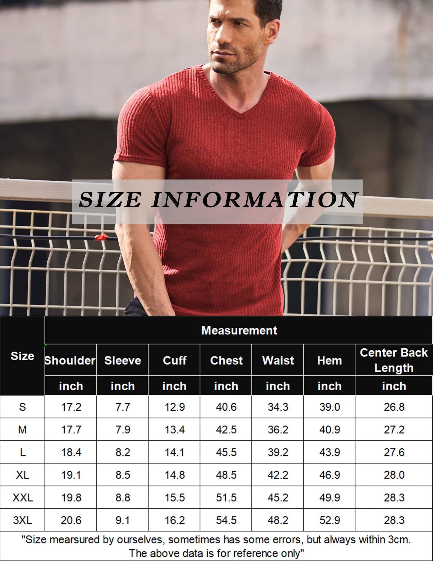 COOFANDY Men's Gym Workout T Shirt Short Sleeve Muscle Cut Tee Shirts Bodybuilding Training Fitness Tee Tops (Red, XX-Large)