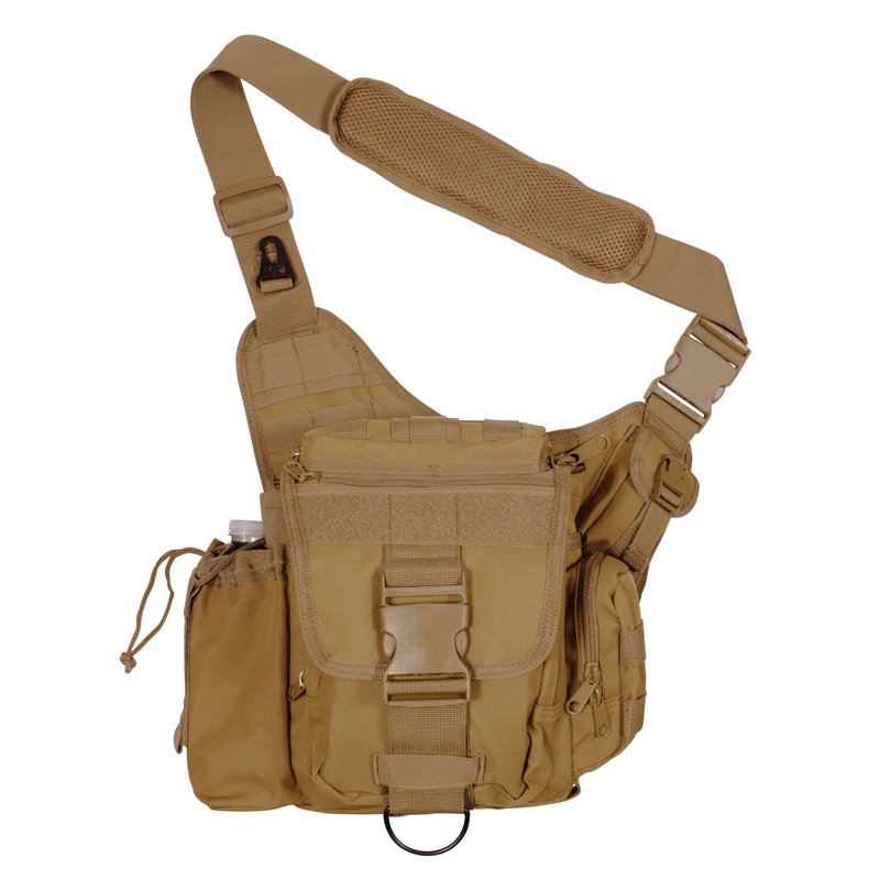 Rothco Advanced Tactical Bag - Durable EDC Shoulder Bag with Discreet Utility Storage, Coyote Brown