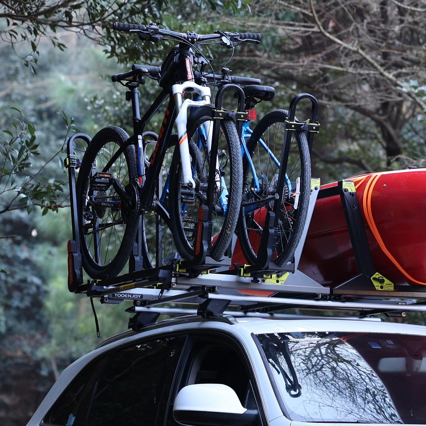 TOOENJOY Elevate Lift Assist Roof Rack, SUV Bike Kayak Carrier Elevating Assist Camping Multiple Loading