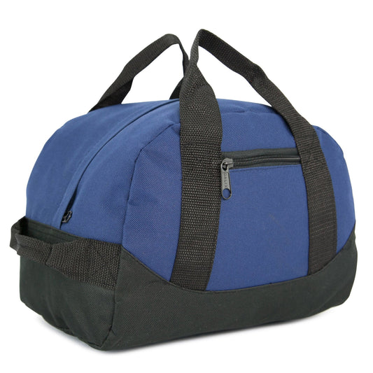 12" Mini Two Tone Duffle Bag (Navy Blue)