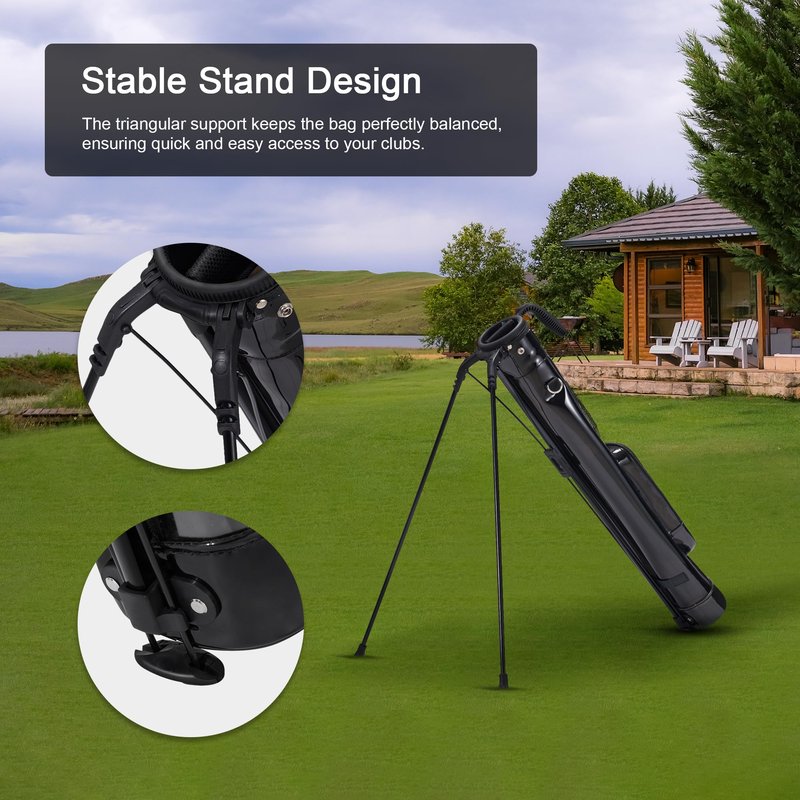 KVV Lightweight Sunday Golf Stand Bag, Colorful Fashion Pitch and Putt Golf Bag (Rose)