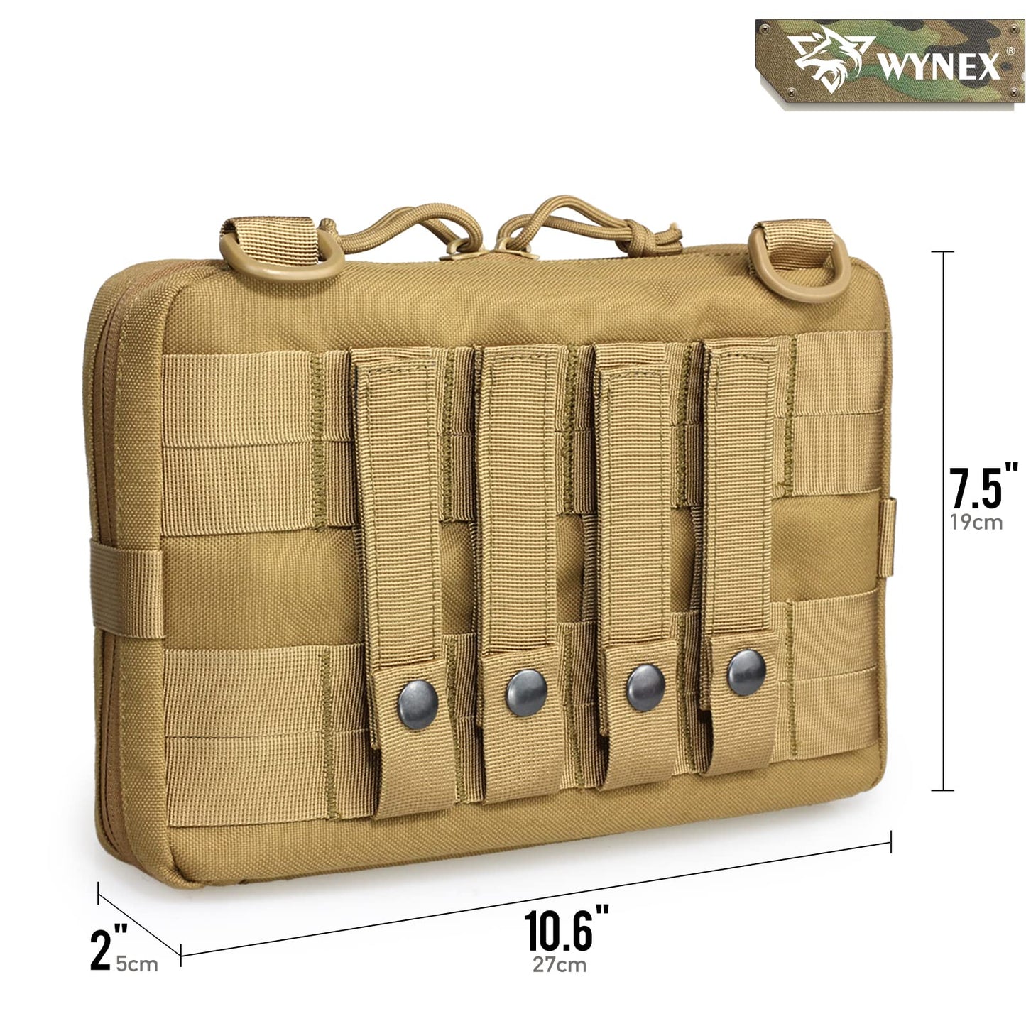 WYNEX Tactical Admin Molle Pouch, Medical EDC EMT Utility Bag Shell Design Attachment Pouches Hiking Belt Bags