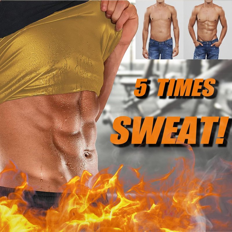Men's Sauna Vest - Waist Trainer Compression Tank Top for Maximum Sweat | Sleeveless Design