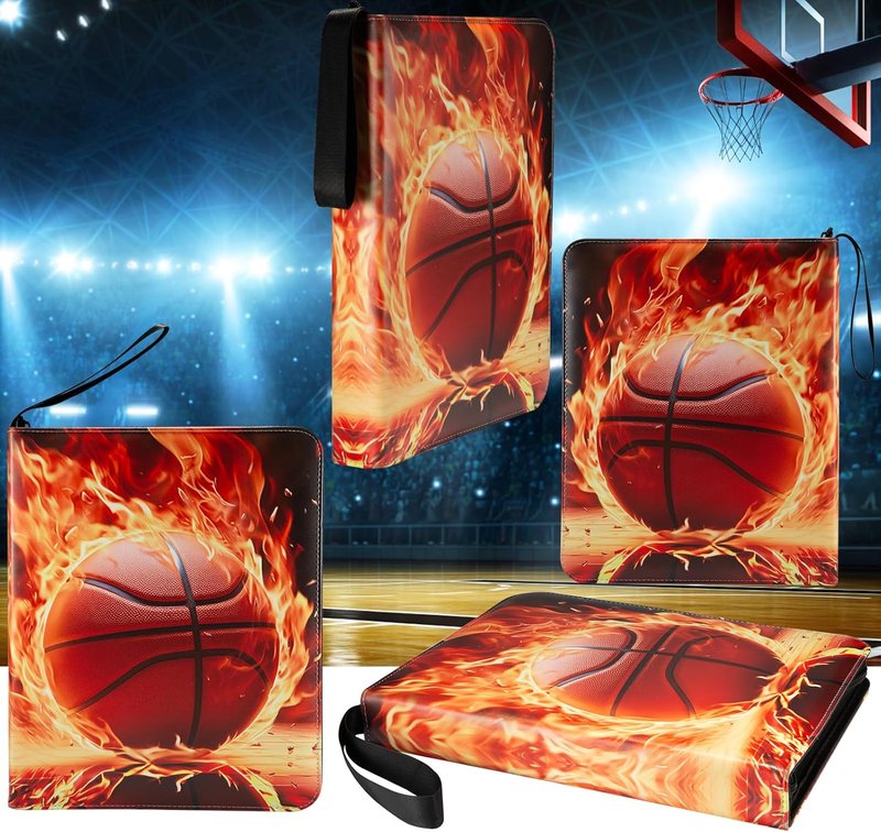 Basketball Card Binder - 900 Pocket Trading Card Holder with 50 Removable Sleeves | Durable Zipper Album Organizer