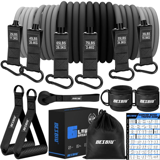 Heavy Resistance Bands for Working Out, 300lbs/360lb/420lb Exercise Bands Workout Bands with Handles, Door Anchor, Ankle Straps, Home Gym Workout Equipment for Men Fitness Strength Training Stretching