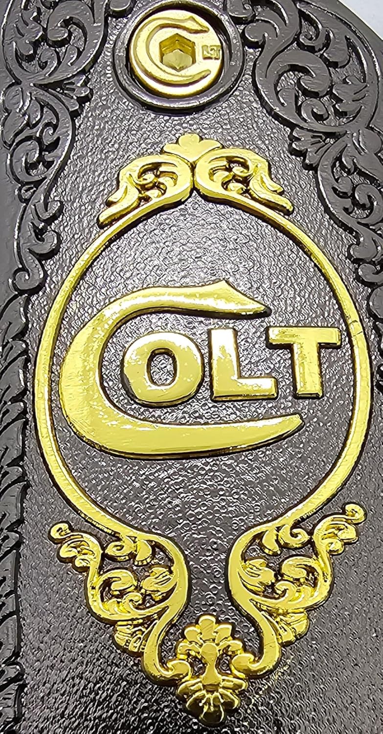 COLT 1911 Tactical Grip - Full-Size Black & Gold Pistol Handle