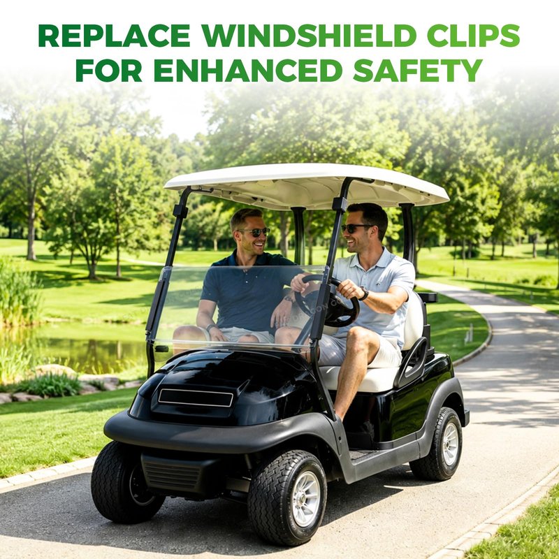 Panglong Golf Cart Windshield Clips-2PCS, Club Car Windshield Sash Clips for 1"x1" Tube, Suitable for Club Car DS, Precedent and Tempo Golf Cart, OEM#1014441-01 1021630-01(2Pcs)