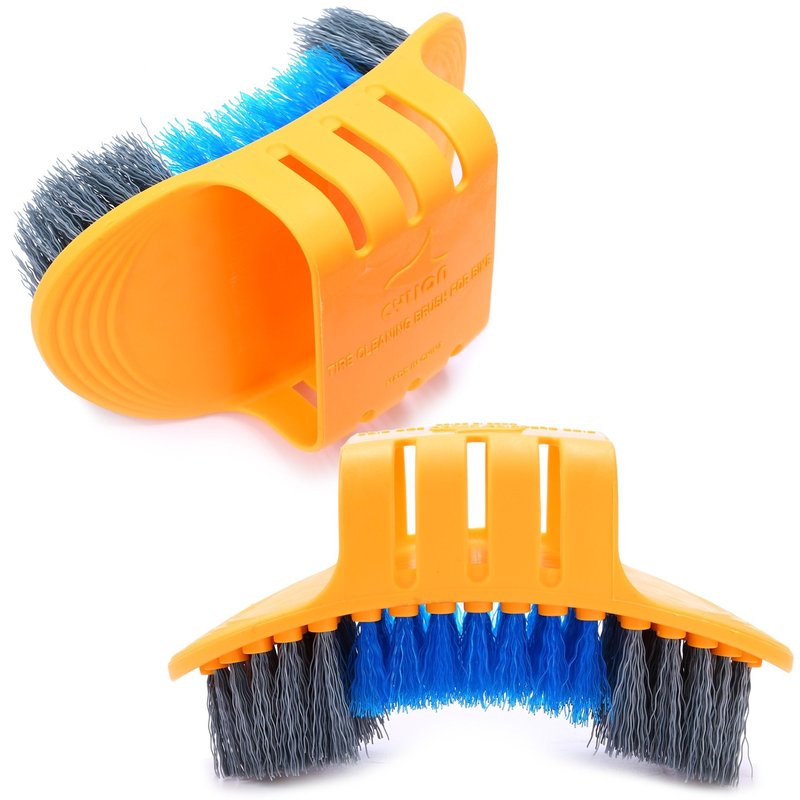 Oumers Bicycle Clean Brush Kit, 10pcs Motorcycle Bike Chain Cleaning Tools Make Chain/Crank/Tire/Sprocket Cycling Corner Stain Dirt Clean, Durable/Practical fit All Bike