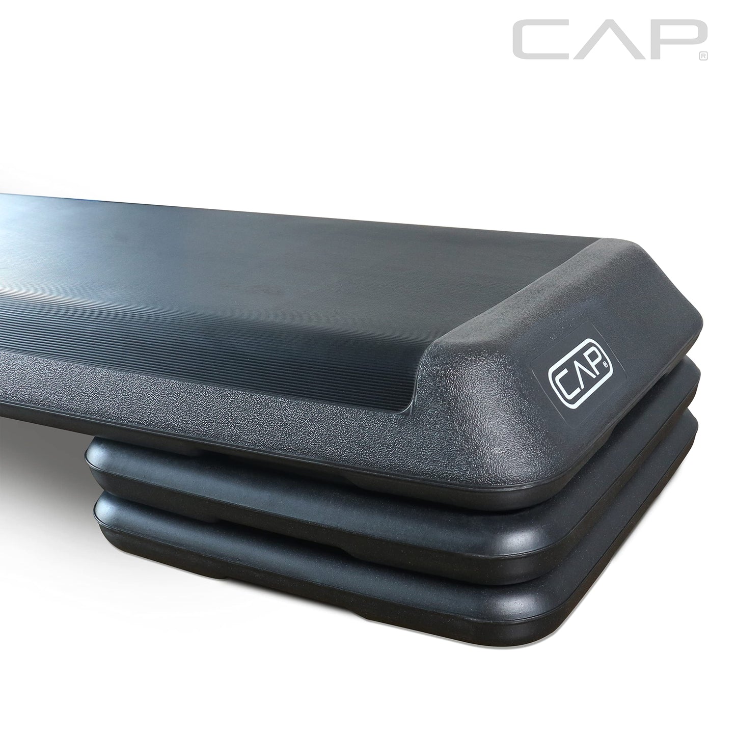 CAP Adjustable Aerobic Step Platform Exercise Step, Gray