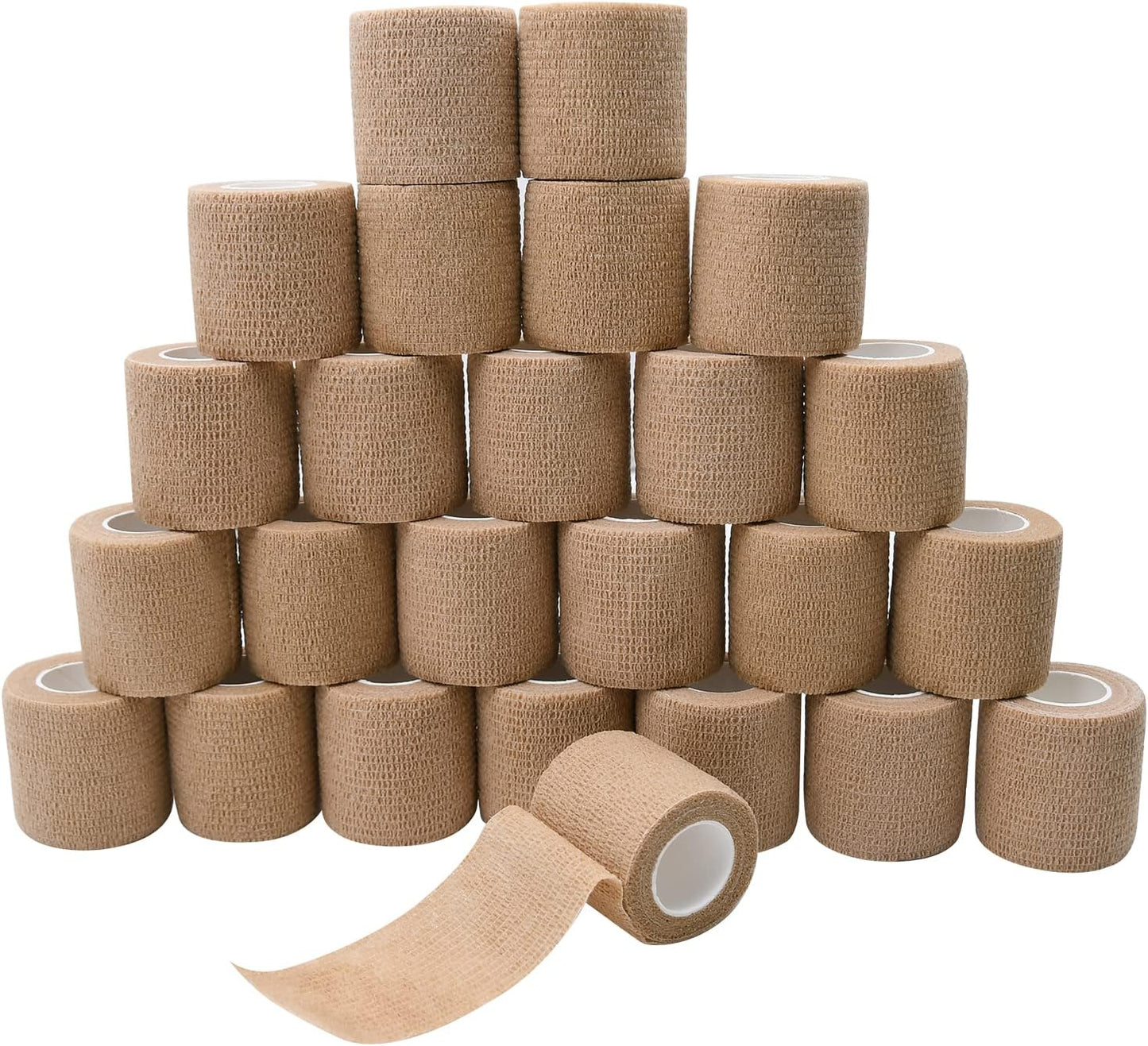Self-Adhesive Bandage Wraps - 6pcs 2in Vet Wraps for Sports Injuries | 12 Color Options, 5 Yards Each