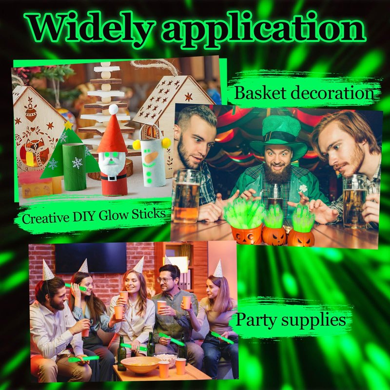 150 Pcs Green Glow Sticks Bulk 4 Inch Emergency Bright Light Sticks with Lanyard Fishing Glow Sticks 12 Hours Duration Camping Glow Sticks for Rave Easter Halloween Christmas New Year Concert Decor