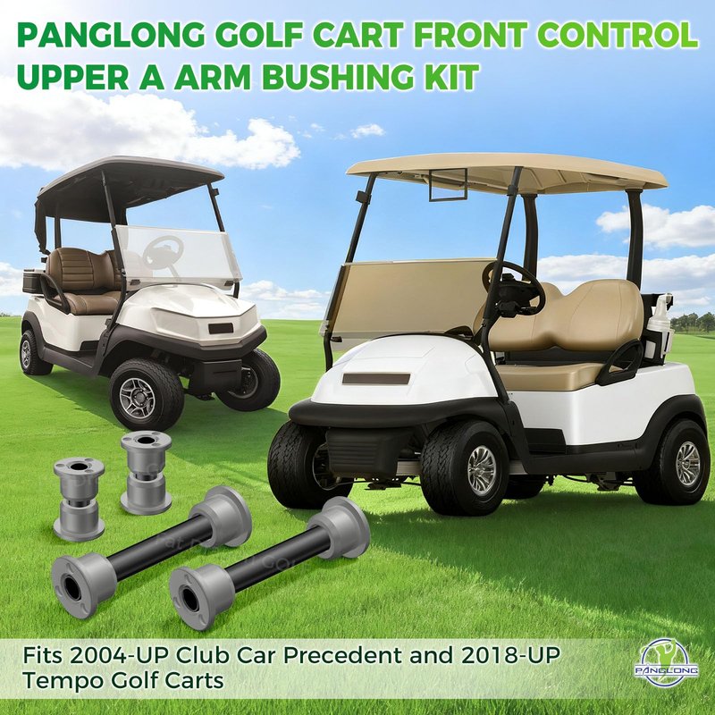 Club Car Front Control Upper A Arm Kit & Bushing and Sleeve Kit, Suitable for 2004-up Precedent and 2018-up Tempo Gas or Electric Golf Cart, OEM# 102287301, 103388501, 102287601, 102287701, 102956201