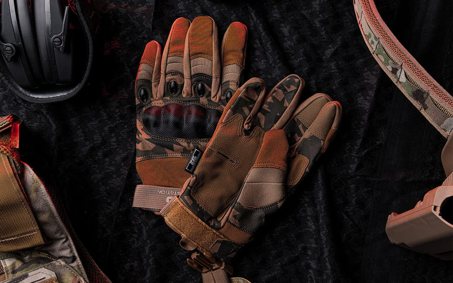 Glove Station Suede Leather Protective Gloves for Men with Touchscreen - Motorcycle Riding Gloves for Airsoft, Paintball & Outdoor Work - Tan, XL