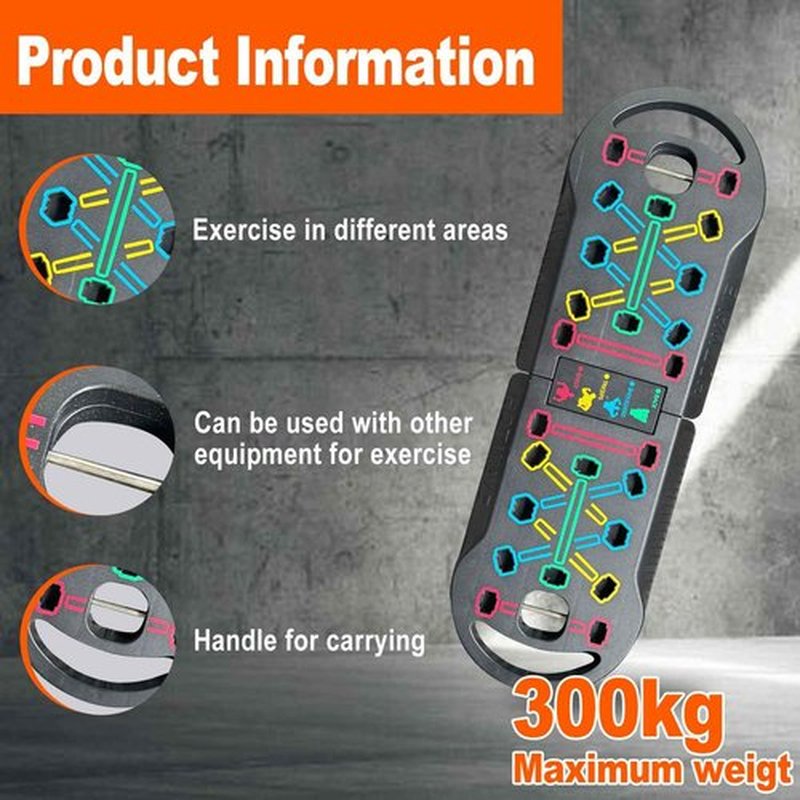 HOTWAVE Portable Exercise Equipment with 16 Gym Accessories.20 in 1 Push Up Board Fitness,Resistance Bands with Ab Roller Wheel,Pilates Bar.Strength Training for Man,Full Body Workout Machine at Home