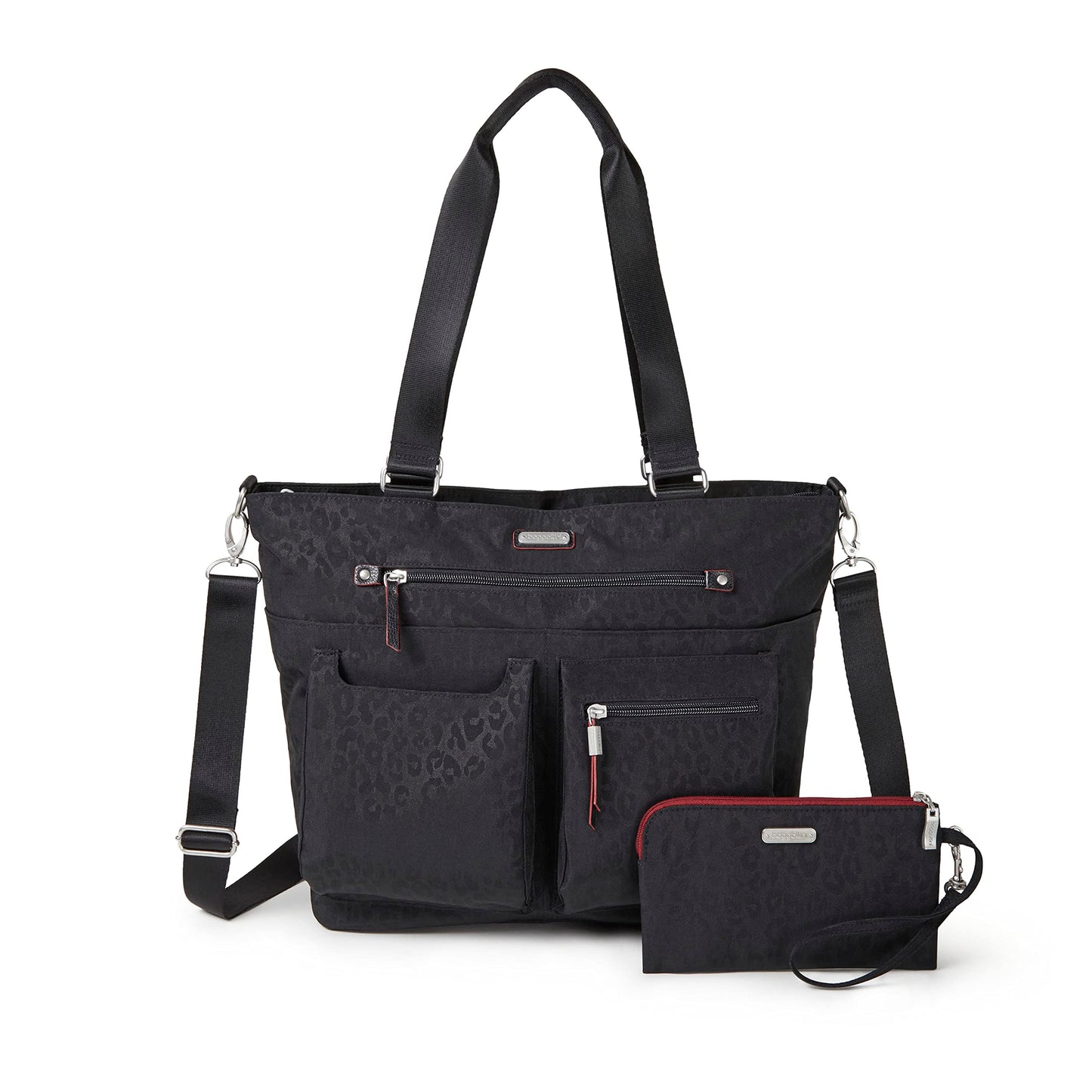 Baggallini Any Day Tote with RFID Phone Wristlet - Adjustable Crossbody Tote Bag for Women - Lightweight Travel Bag