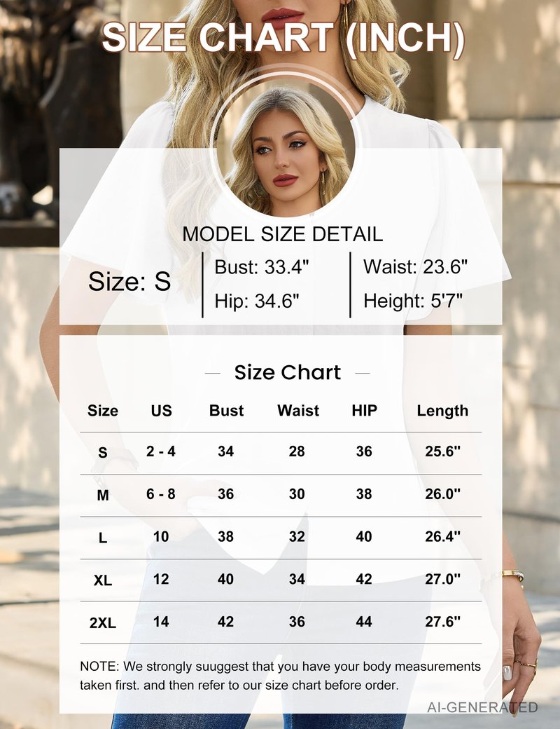 Blooming Jelly Womens Dressy Casual Blouses Business Work Summer Tops Zip Ruffle Short Sleeve Cotton Shirts Trendy Spring Outfits (White,Medium)