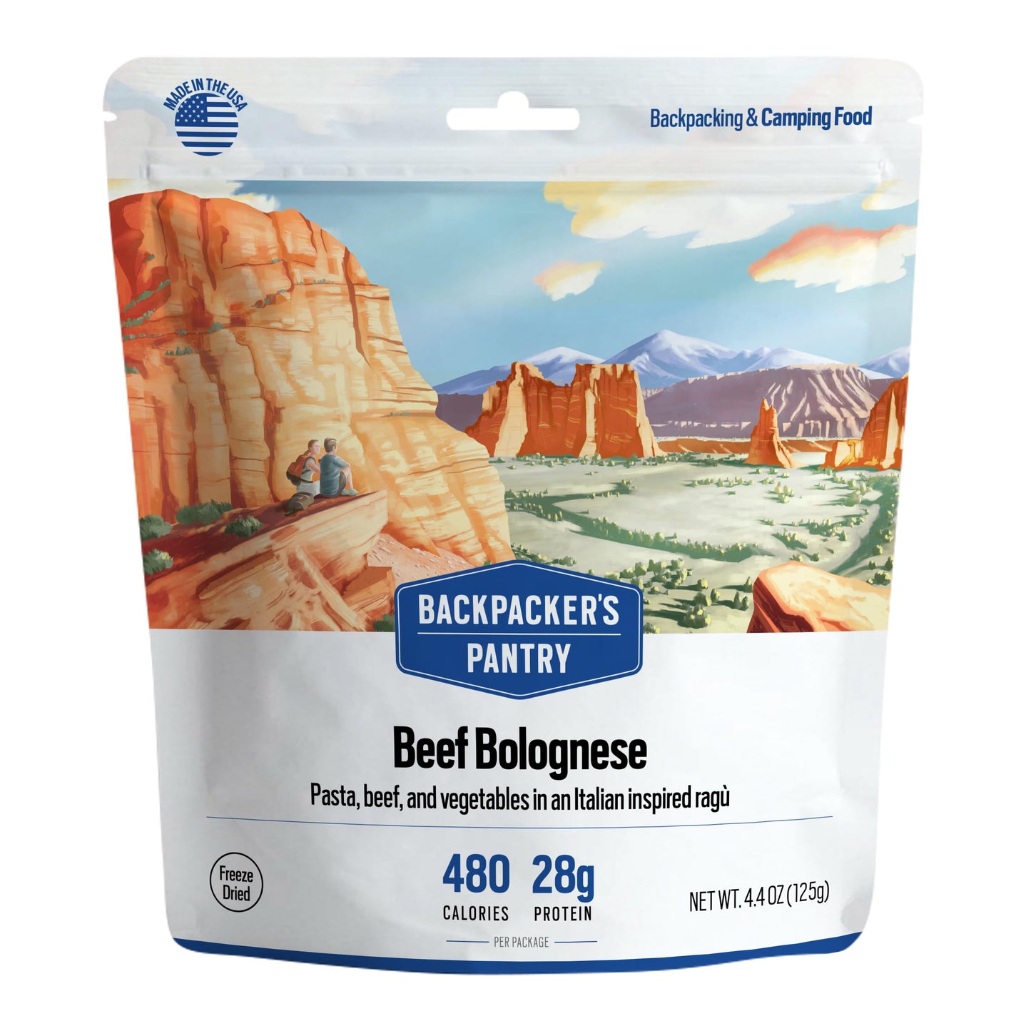 Backpacker's Pantry Beef Bolognese | Freeze Dried Backpacking & Camping Food - Emergency Food - 28g Protein - 1 Count