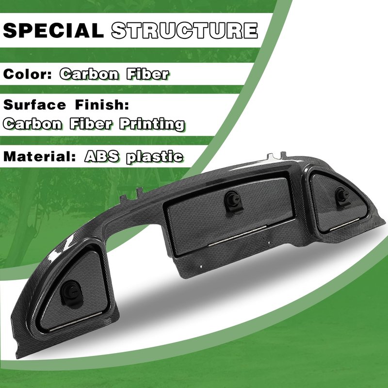 Kojem Dash Cover Compatible with 2008.5-Up Club Car Precedent Tempo Onward Golf Cart Carbon Fiber Three Door Dashboard Cover Dash Cap