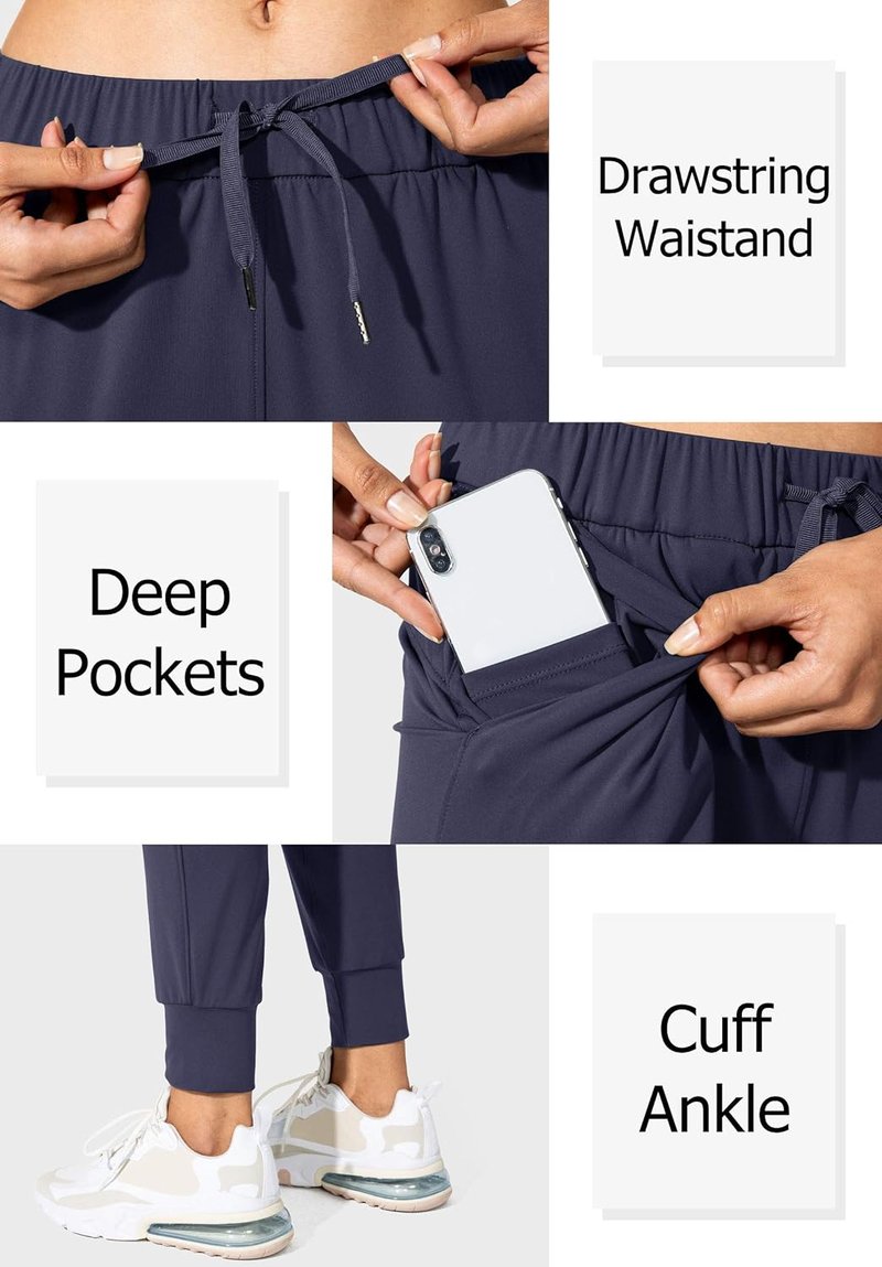 Women's Joggers Pants - Drawstring Sweatpants with Pockets for Running & Lounge | Comfortable Workout Gear