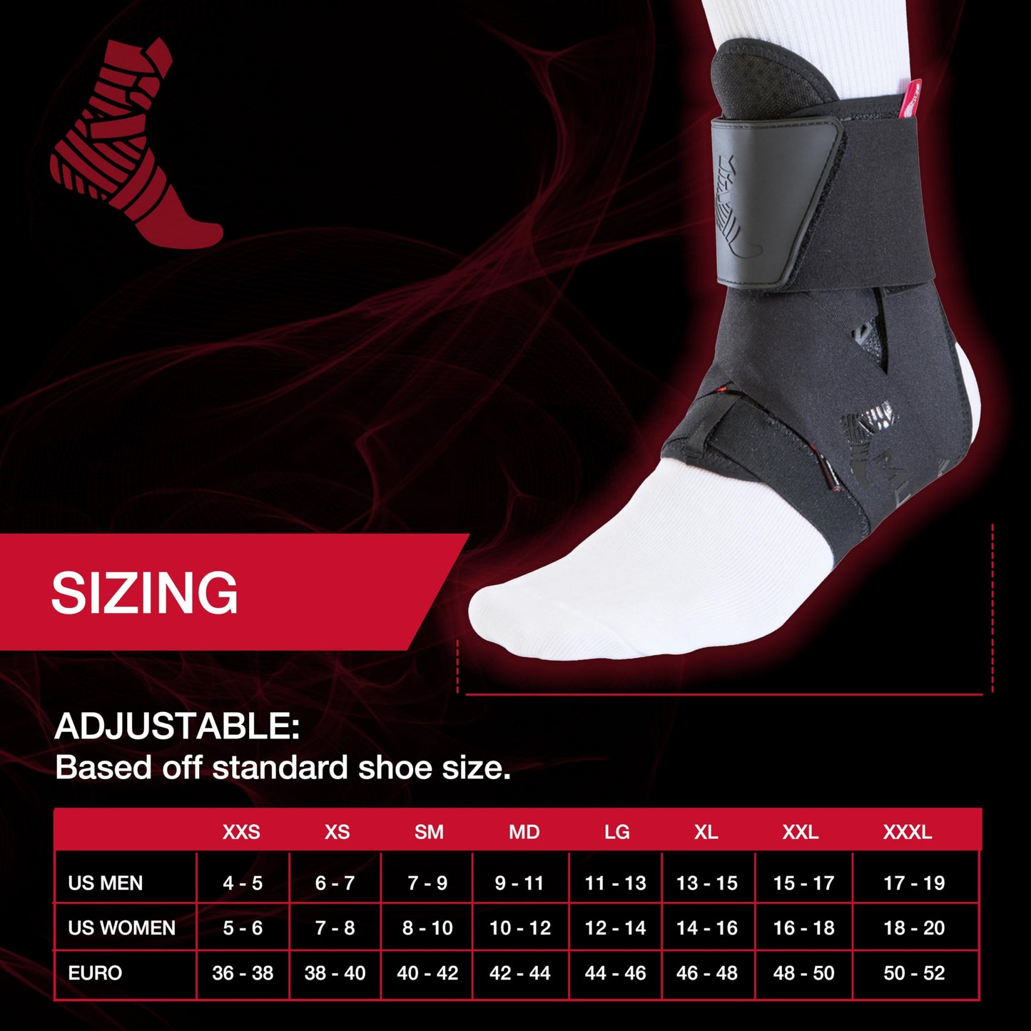 MUELLER Sports Medicine The One Ankle Brace Premium for Men and Women, Ankle Stabilizer for Compression and Pain Relief Support, Ideal for Sprains, Strains, Arthritis, Black, Medium