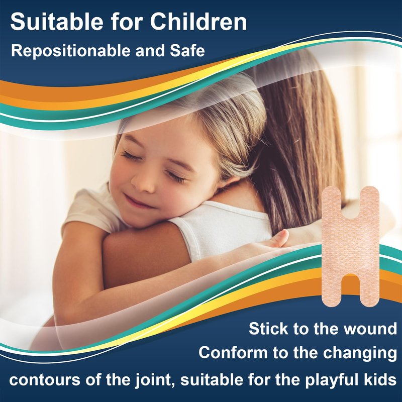 Hysimedy Silicone Fingertip Bandages for Sensitive Skin - 25 Counts 1.42" x 3" - Knuckle Finger Bandages Non Allergenic Painless Removal Flexible Fabric Waterproof with Non-Stick Pad