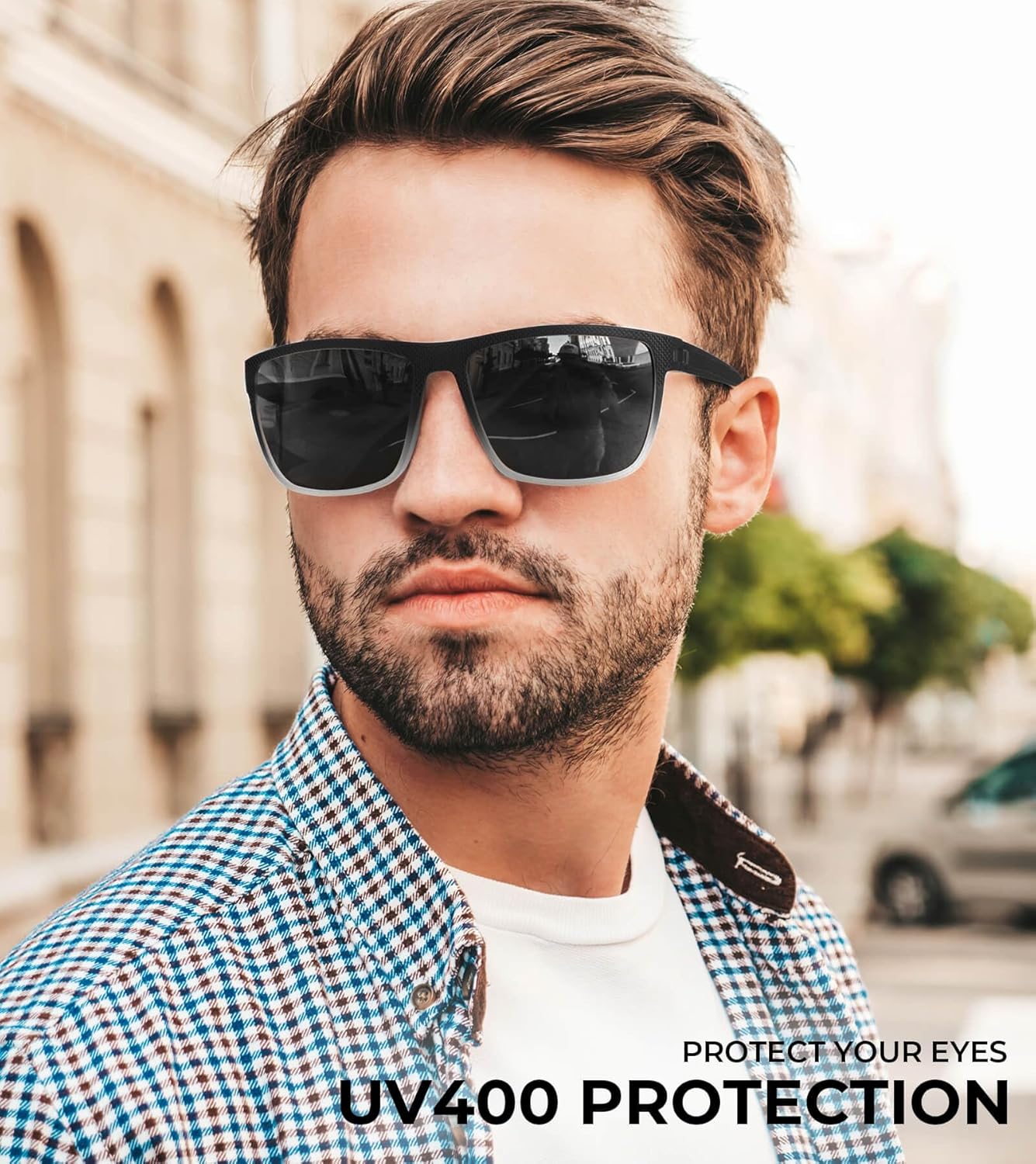 KALIYADI Men's Polarized Sunglasses - Classic UV Protection for Driving, Fishing, Golf | Stylish Design
