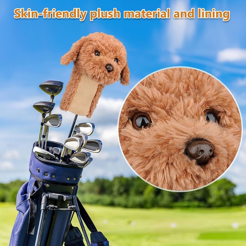 Bozily Dog Golf Club Head Covers, Driver and Fairway Wood Headcovers, Funny Animal Head Covers with Cute Doodle Design, Unique Gift for Golfers, Men, Women, Dad, Husband