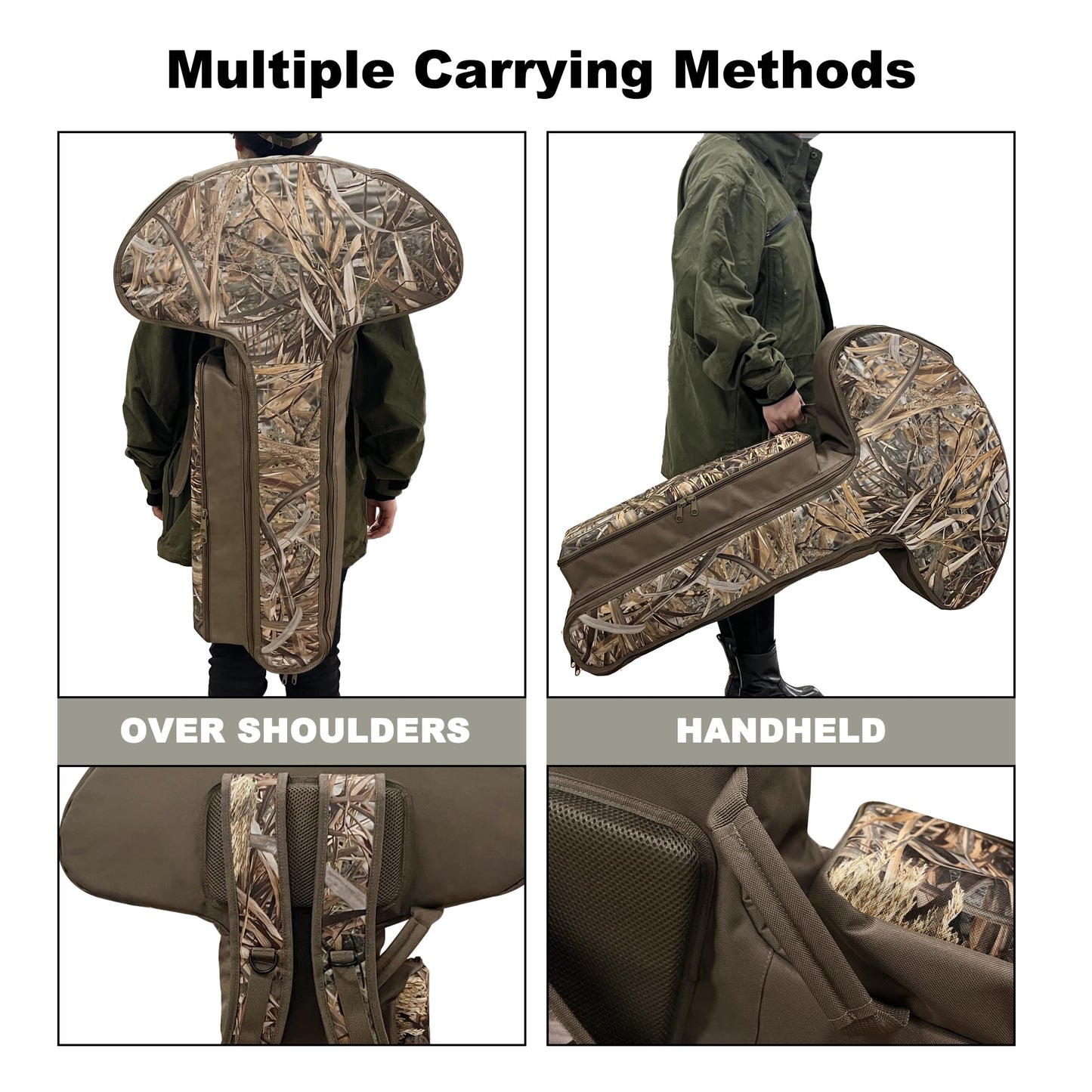 MYDAYS Soft Crossbow Case,Gear for Turkey Season, Camo Padded Tactical Archery Bow Carrier Quiver Bag with Backpack Straps for Outdoor Hunting