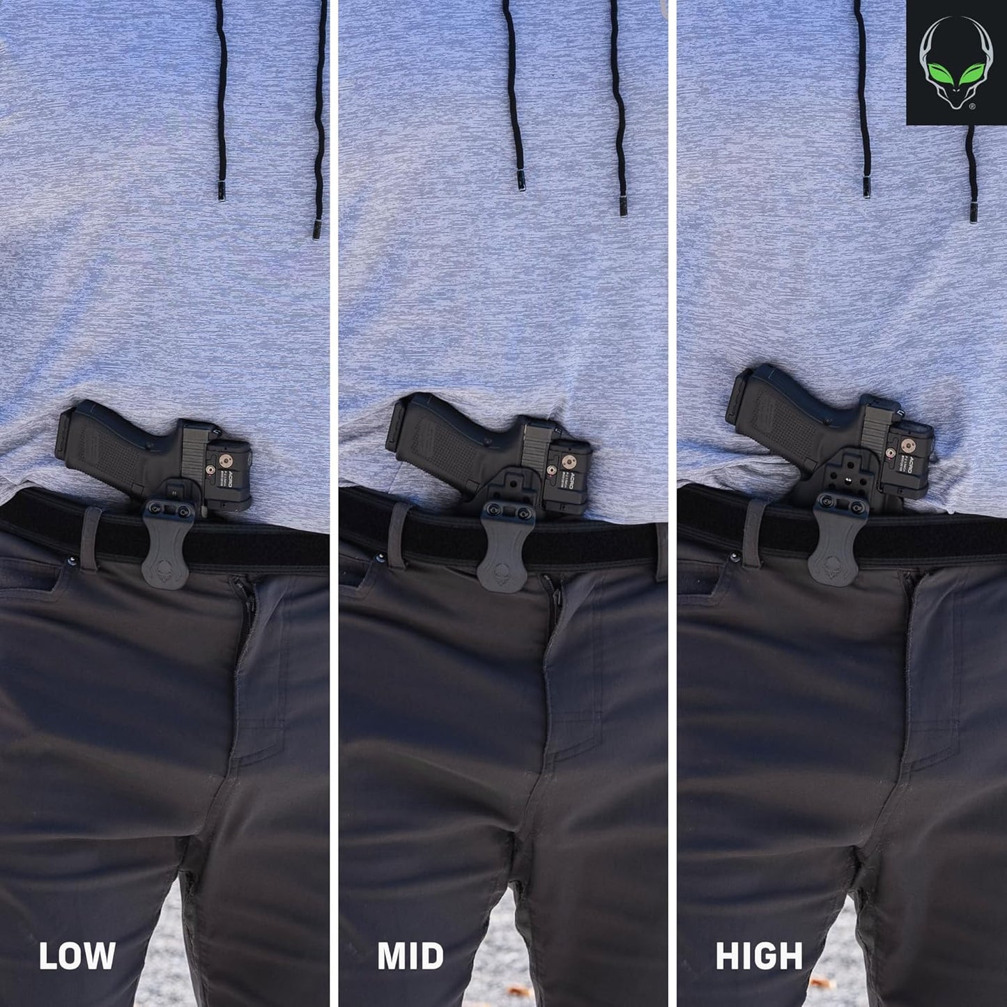 Alien Gear Photon Holster - IWB/OWB, Right/Left Hand, Optics Ready | Compact Light Options Available