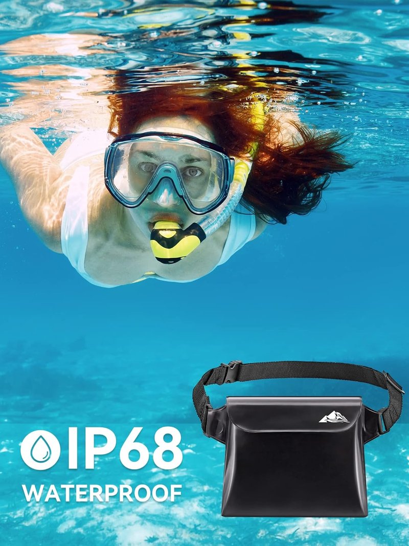 HEETA Waterproof Pouch - Touchscreen Dry Bag with Adjustable Waist Strap | 2/3/4 Pack for Kayaking, Swimming, Fishing
