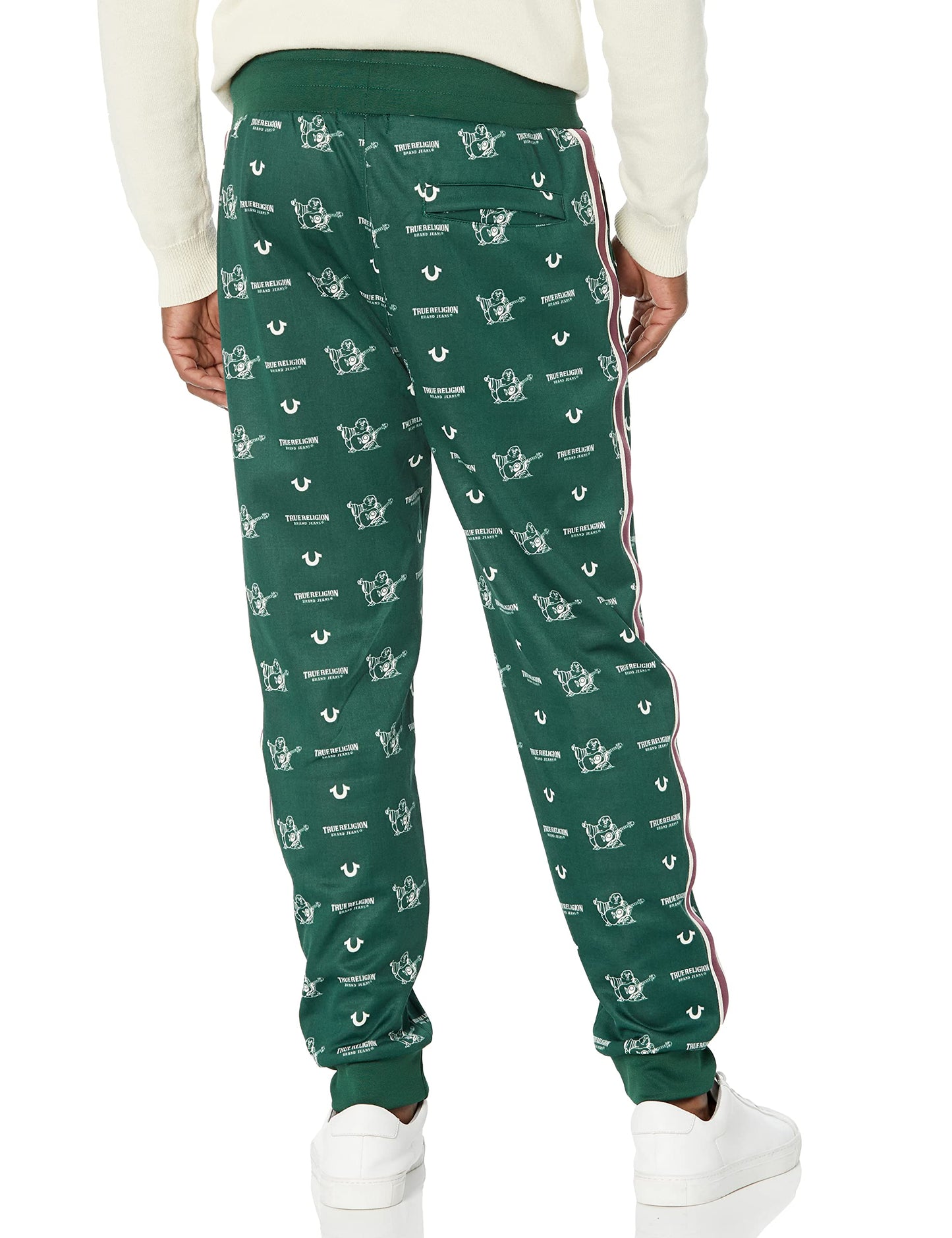 True Religion Men's Monogram Track Pant, Emerald Green, XXXL