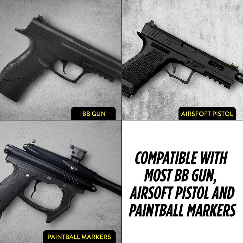 Guard Dog Security 12 Gram Co2 Cartridges, Non-Threaded, CO2 cartridges BB Gun, CO2 BB Pistol, CO2 Airsoft Pistol, and CO2 Paintball Markers, Snug fit, Solid Seal (Pack of 5)