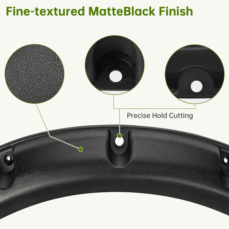 Golf Cart 4Pcs Fender-Flares Fits EZGO-TXT 1996-2013, Heavy-Duty ABS Mud Guard Kit with Reflectors, Scratch-Resistant & Weatherproof, Easy Installation with Hardware