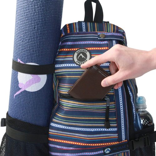 AURORAE Yoga Mat/Gym Cross-body Travel Sling Back Pack. Mat sold separately.
