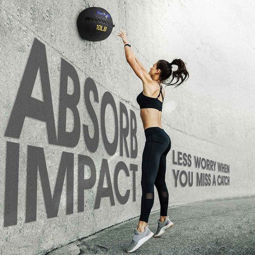 Yes4All Wall Ball - Soft Medicine Ball/Wall Medicine Ball for Full Body Workout and Strength Exercise 30LB