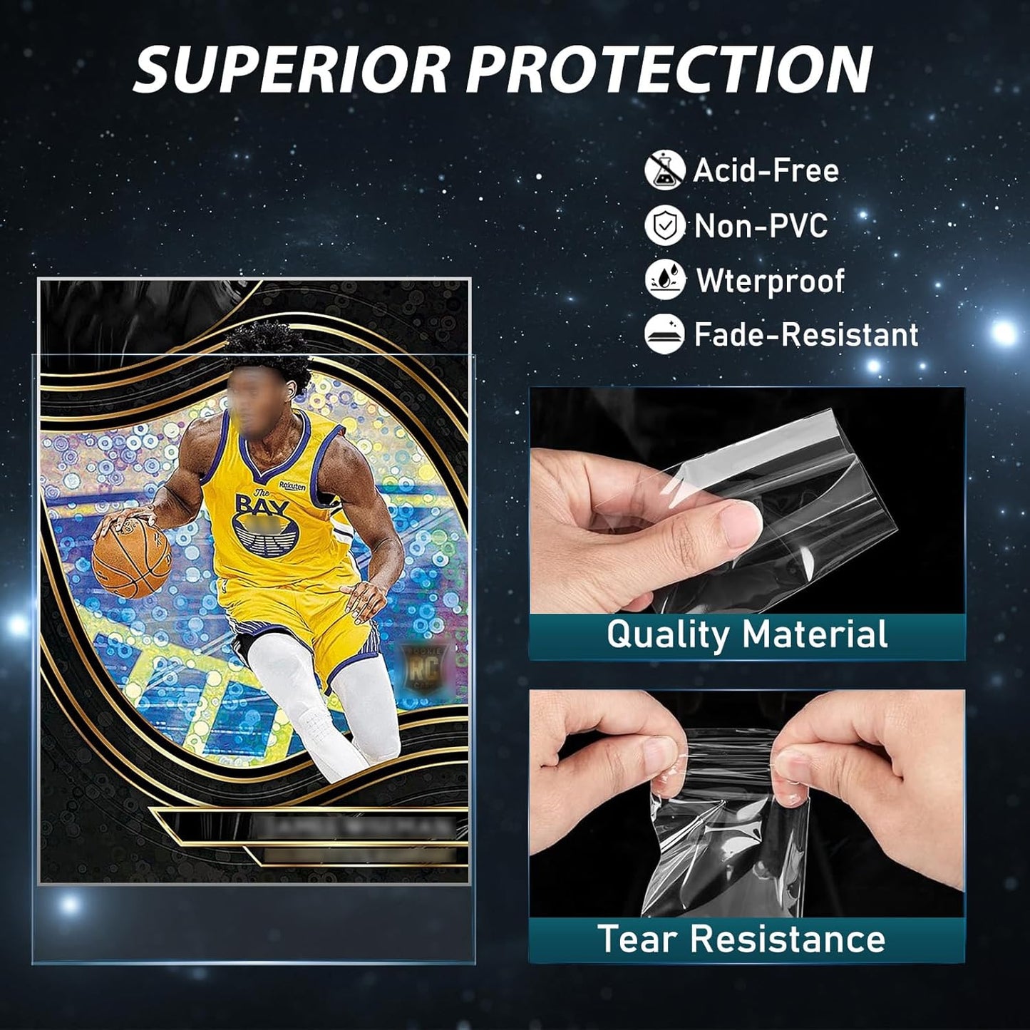 Clear Trading Card Sleeves - 500 Pack Soft Polypropylene Protectors for Football, Magic, Baseball & Yu-Gi-Oh!