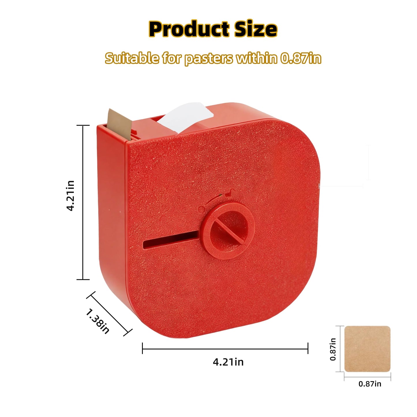 Target Pasters Dispenser Box with Target Stickers, Easy Access&Storage, Self-Adhesive Shooting Targets Pasters for Shooting Range,Targets Cardboard Repair Patches,Perfect for USPSA, IPSC, IDPA(RED)