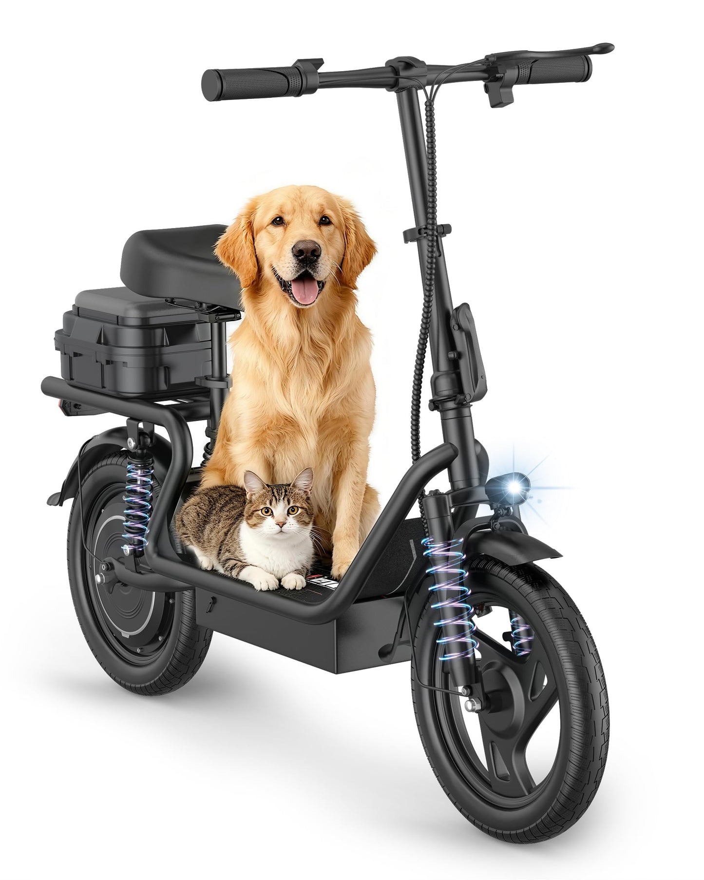 MAXSHOT Electric Scooter for Adults, 8.5/14" Tires, 19/22Mph, 350W/500W Motor, 16-28 Miles Range, Folding E-Scooter with Dual Suspension,APP Control