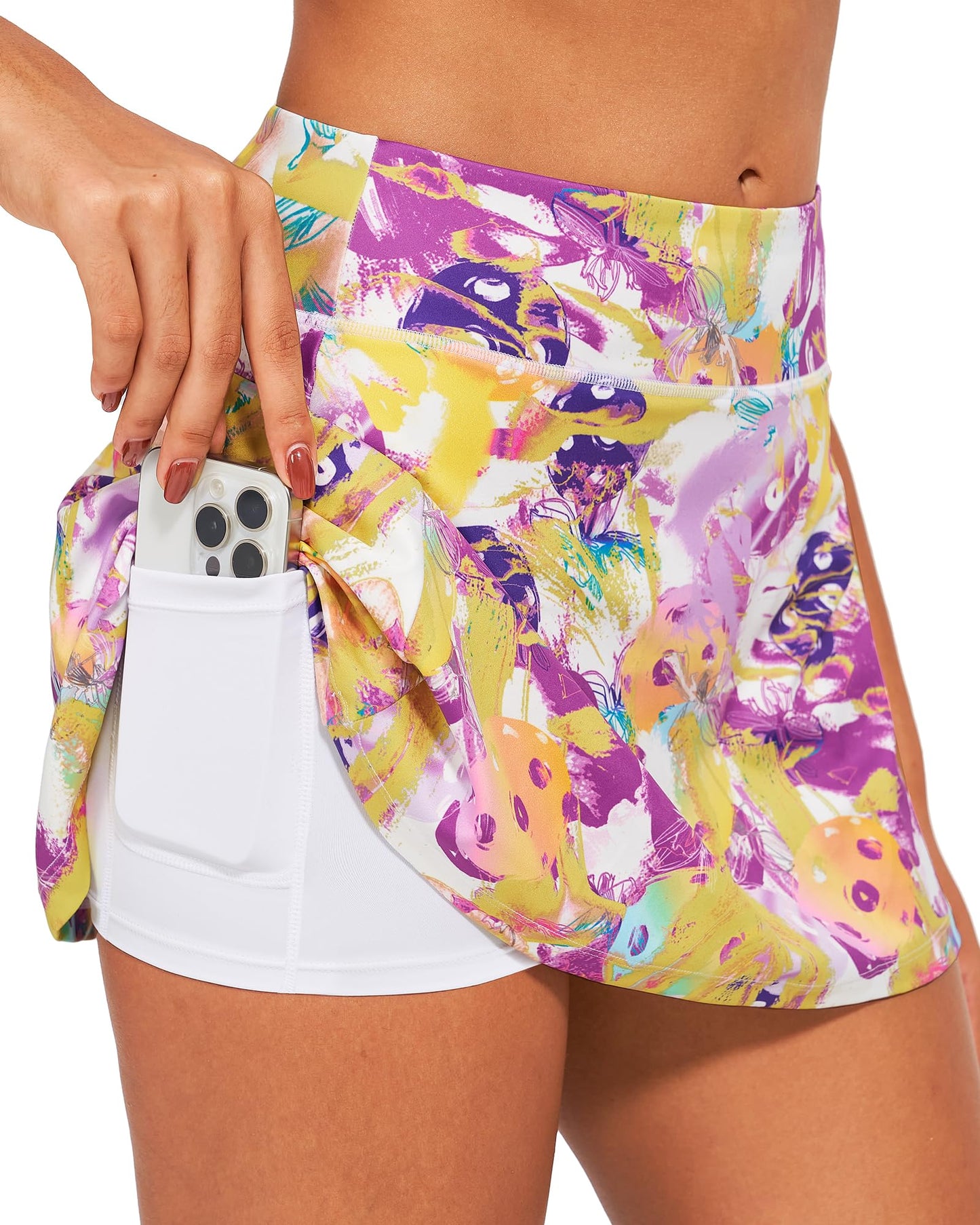 Stelle Women Tennis Golf Skirts High Waisted with Pockets Inner Shorts for Athletic Skorts Sports Running Pickleball (PP,XL)