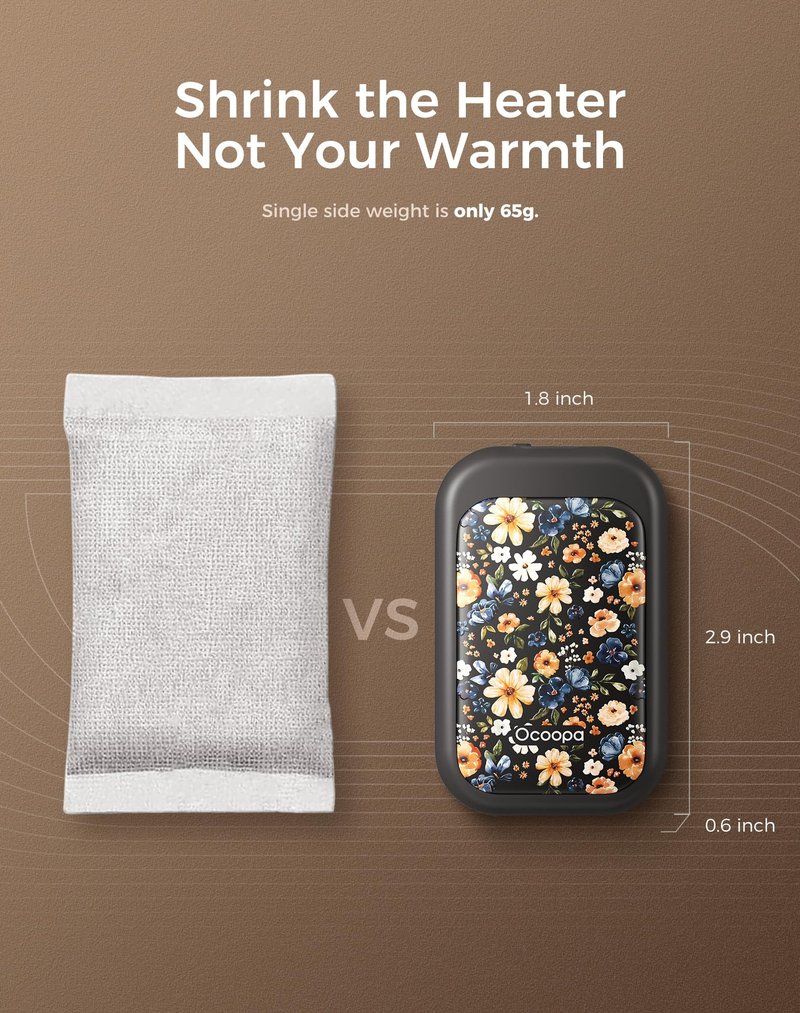OCOOPA Magnetic Rechargeable Hand Warmers 2 Pack, Card-Style Electric AI Hand Warmers 5000mAh, Pocket Portable Hands Heater, UL Certified, for Men Women, Hunting Essentials, UT4 Young