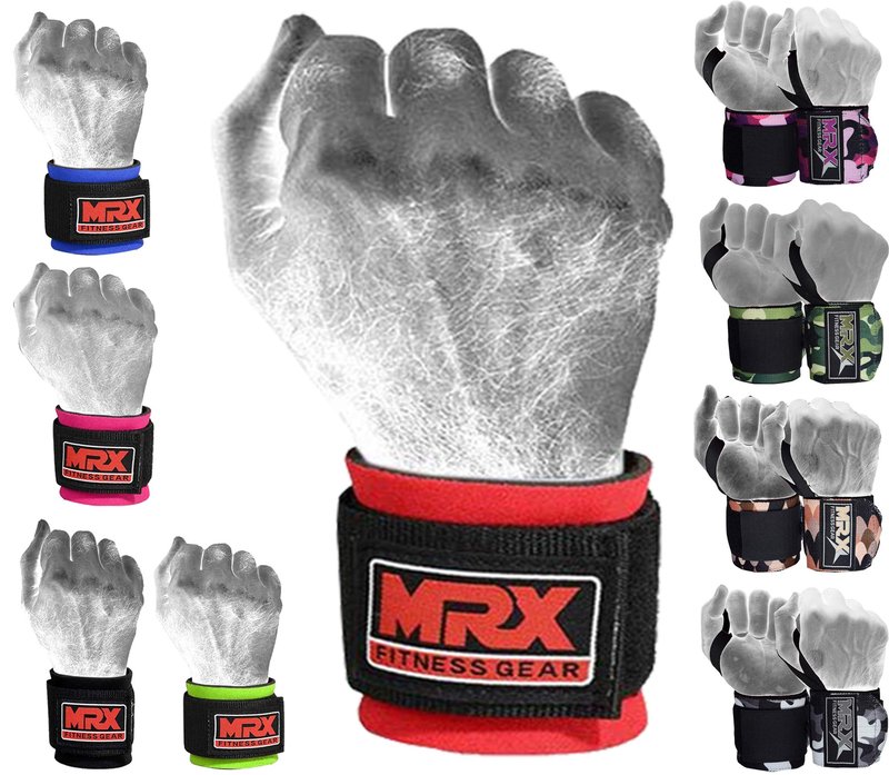 MRX Weight Lifting Wrist Wraps for Wrist Support Lifting Straps Gym Bodybuilding Training Workout for Men and Women