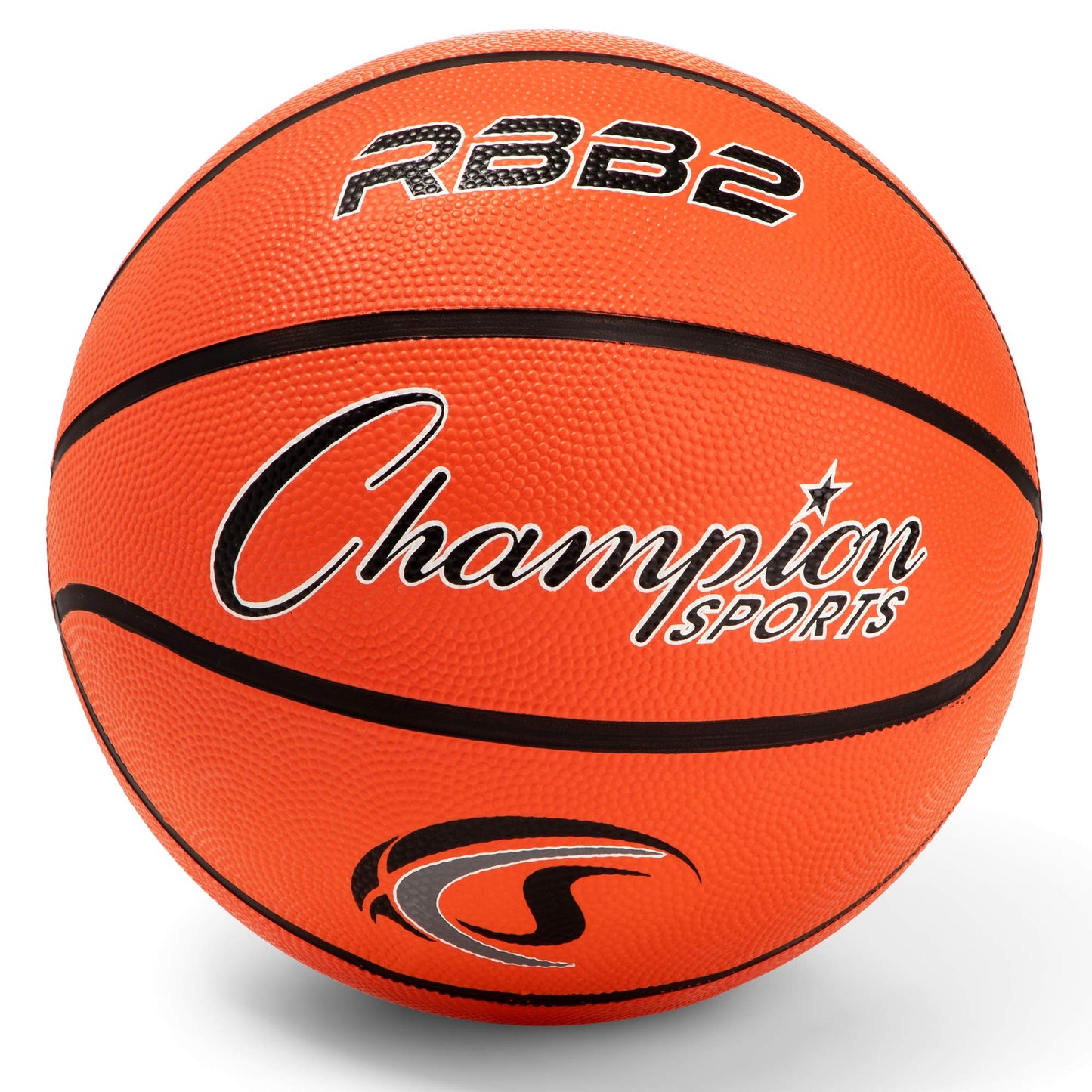 Champion Sports Rubber Junior Basketball, Heavy Duty - Pro-Style Basketballs, and Sizes - Premium Basketball Equipment, Indoor Outdoor - Physical Education Supplies (Size 5, Orange)