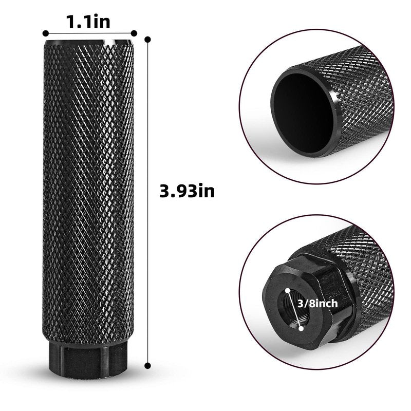 Bike Pegs, Aluminum Anti-Skid Bmx Bicycle Foot Pegs for Mountain Bike Cycling, Stunt Pegs Fit 3/8 inch Axles (Black)