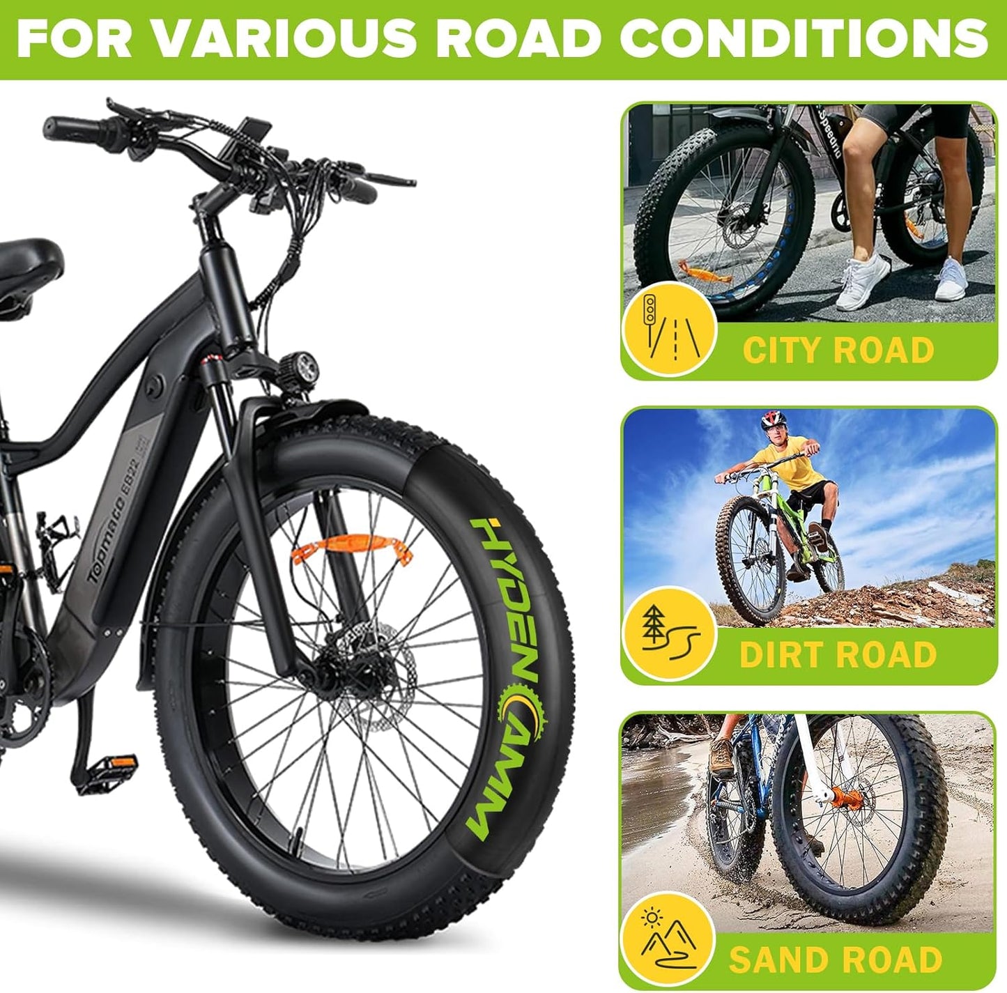 Fat Tire Tubes for E-Bikes - 20"/26" AV 32mm Schrader Valve | Includes 2 Tire Levers, 4.0 Width