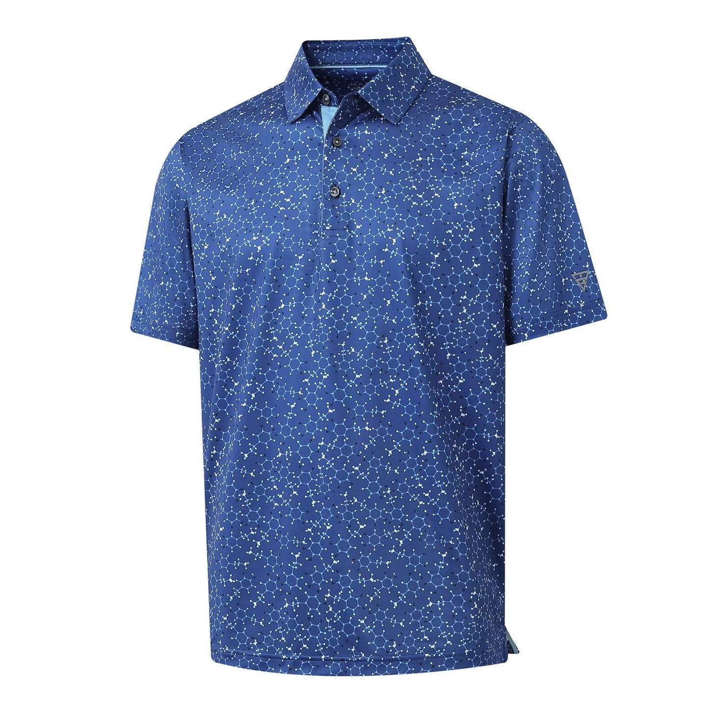 M MAELREG Golf Shirts for Men Dry Fit Print Patterns Performance Moisture Wicking Mens Polo Shirts Short Sleeve